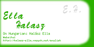 ella halasz business card